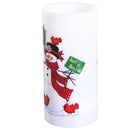 Candela di Natale LED con Proiettore 4 Effetti di Luce Bianco Ø7x15 cm 