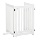Cancelletto di Sicurezza Pieghevole per Animali Domestici 155x35,5x76 cm in MDF Bianco