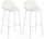 Set 2 Sgabelli 42x43x91,5 cm in Similpelle Bianco