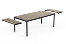 Tavolo Allungabile Interno-Esterno 194,5-272x94x75 cm Keter Porto Nova in Decocoat Graphite e Ashwood 