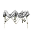 Gazebo Richiudibile Pieghevole 3x4,5m in Acciaio e PVC Impermeabile Bianco