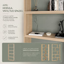 Libreria Modulare Apribile 72x22x200 cm Scaffale Libri Componibile in Legno  Quercia     