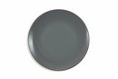 Set 6 Piatti Piani Ø26,5x2,5 cm in Gres Villa d'Este Home Tivoli Royal Passion Grigio Scuro