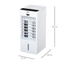 Raffrescatore Ventilatore con Ghiaccio 75W 9 Funzioni Bianco