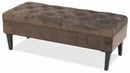 Panca Contenitore 121x51x47 cm in Velluto Soriani Tortora