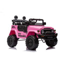 Macchina Elettrica per Bambini Fuoristrada Toyota Fj Cruiser 12V Telecomando Ruote in Gomma e Sedile in Pelle Rosa