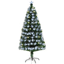 Albero di Natale Artificiale 150 cm 180 Rami con Luce LED Fibre Ottiche  Pino Verde
