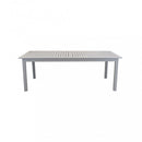 Tavolo Cuba Allungabile 220/280x100x75 h cm in Alluminio Tortora