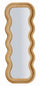 Specchio da Muro Emily Velluto Oro 60x6x160 cm in MDF e Poliestere e Specchio Oro