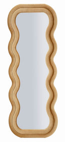 Specchio da Muro Emily Velluto Oro 60x6x160 cm in MDF e Poliestere e Specchio Oro      
