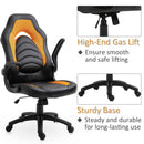 Sedia da Gaming Ergonomica 66,5x51x115-125 cm in Similpelle  Nera e Arancione