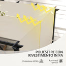 Copertura per Gazebo Pergola 3x3 m 488x122 cm  in PE Impermeabile Cachi