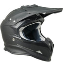 Casco Integrale per Moto Cross con Frontino CGM Ground 601A Nero Opaco 