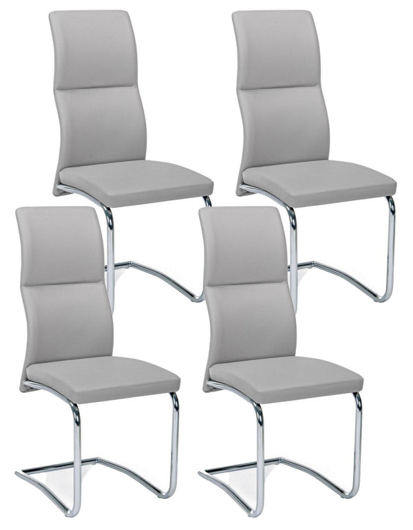 prezzo Set 4 Sedie 44x58x104h cm Thelma Grigio Chiaro