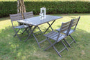 Tavolo Alabama 130x77x73 h cm in Alluminio Taupe