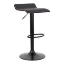 Set 2 Sgabelli 38x40x54/74 cm in Ecopelle con Base Nera Nero