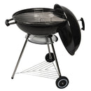 Barbecue a Carbone Carbonella con Coperchio e Ruote 73x57x100 cm in Acciaio Nero      