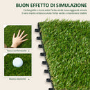Set 10 Piastrelle 30x30 cm Erba Finta 20 mm Prato Artificiale Sintetico Realistico Verde Scuro      