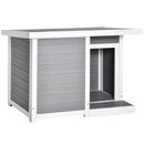 Cuccia per Cani da Esterno 102x70x73 cm in WPC Grigio, Bianco