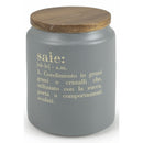 Barattolo Sale con coperchio bamboo 800 ml in Gres VdE Tivoli 1996 Grigio
