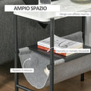 Tavolino 60x28x53 cm con Mensola Rimovibile Bianca