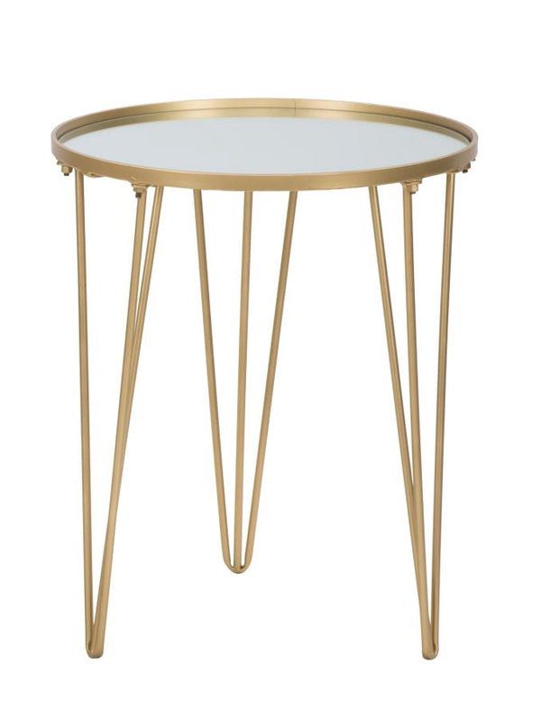 acquista Tavolinetto da Caffé Glam Oro/Mirror Ø40x49 cm in Ferro e Vetro Oro