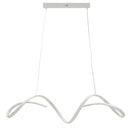 Lampadario LED Uter Bianco 80x20x120 cm in Alluminio e Ferro e PVC Bianco      