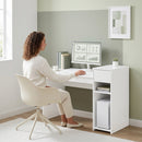 Scrivania per Studio e Scrittura 108x50x82 cm con Cassetto e Scaffali in Legno Bianco      