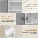 Armadietto da Bagno con Specchio a LED 50x14x70 cm Anti-Appannamento Illuminazione Dimmerabile 3 Colori Bianco      