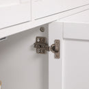 Isola per Cucina 106x39,5x89,5 cm 2 Cassetti 2 Ante Bianco