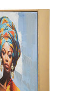 Dipinto su Tela con Cornice Daphne 52x4,5x152 cm in Metallo e Abete e Tela      