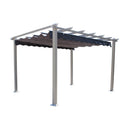 Pergola da Giardino 3x3m  in Alluminio Tortora Telo Grigio