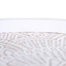 Tavolino Basso Ø40x40,5 cm in Legno e MDF Bianco