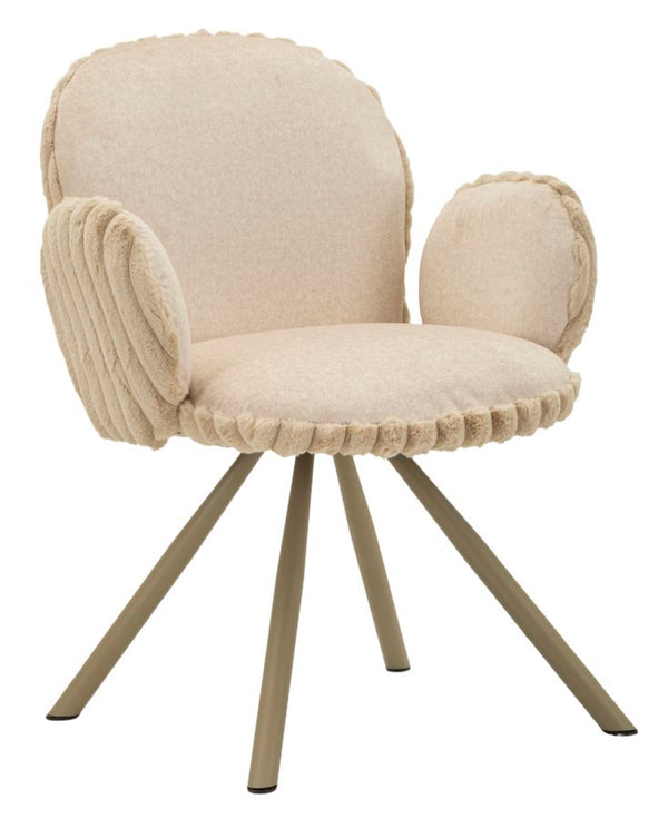 Sedia Stoccolma B crema Set 2 Pz 64x68x83 cm in Compensato e Spugna e Ferro e Poliestere Crema sconto