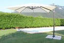 Ombrellone da Giardino Newton Decentrato 2x3 m in Alluminio Nero Telo Ecrù