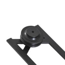 Binario per Porte Scorrevoli con Kit di Accessori in Acciaio Nero 100 cm sm 110mm 