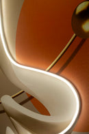 Stampa con LED su Tela Abstract 80x4x120 cm in Tela e Plastica e MDF Multicolor      