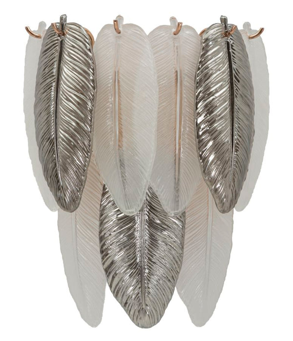prezzo Lampada da Muro Leafy 24x25x29 cm in Vetro e Ferro Multicolor