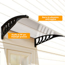 Tettoia da Esterno 103x96,5x27cm per Porte e Finestre in Policarbonato Trasparente      