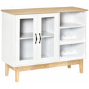 Credenza con Cantinetta 3 Ripiani 103x34x80 cm in MDF e Truciolato Bianco