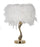Lampada da Tavolo Cart Bianca Ø25x47 cm in Ferro e Plastica Oro e Bianco