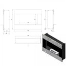 Camino a Bioetanolo da Parete 90x65,2 cm Flig Boston Silver
