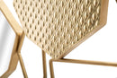 Specchio Stone 91x4x52 cm in Ferro e MDF e Specchio Oro      