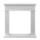 Cornice per Camino 89,5x28x90,5 cm Jefferson Rivestimento in Legno Bianco  