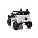 Macchina Elettrica per Bambini Fuoristrada Toyota Fj Cruiser 12V Telecomando Ruote in Gomma e Sedile in Pelle Bianco