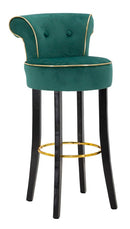 Sgabello Bar Luxy 46x48x96 cm in Velluto Sintetico Verde