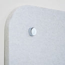 Pannello Fonoassorbente da Parete con Fori 120x50 cm Kit di 4 distanziali Coprivite Cromo Finitura Grigio    