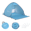 Tenda da Spiaggia Campeggio Impermeabile Apertura Pop-Up 150x200x115 cm Azzurro 