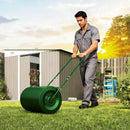 Rullo Compressore per Prato Capacità 63L con Lama Raschiante in Metallo Verde Scuro      