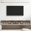Set 2 Pezzi Mobile Libreria Porta CD 21x19.2x88,3 cm Marrone    